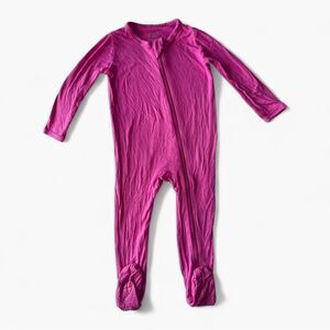Kyte Baby Bamboo Footie Pajamas Pink Zip Sleeper 12-18M Soft Minimal